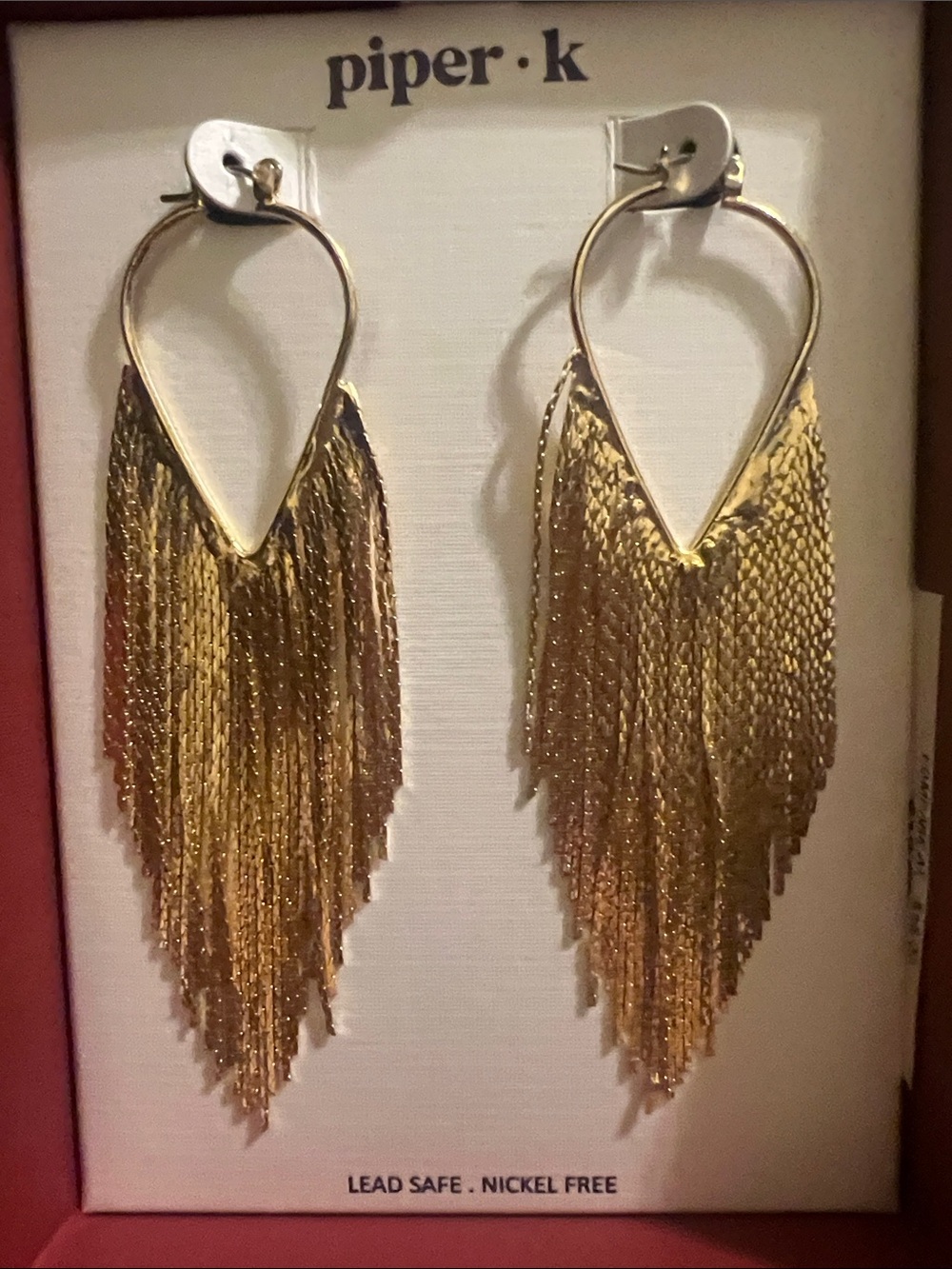 Piper Gold Cascade Fringe Earrings